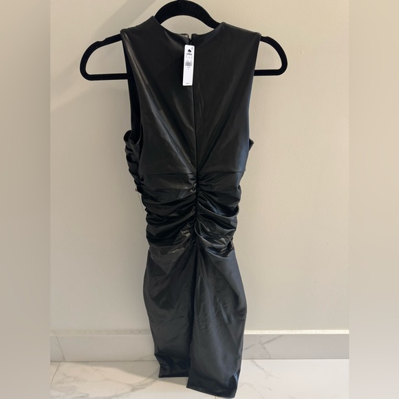 NWT EXPRESS Faux Leather Midi Dress - Picture 3 of 4